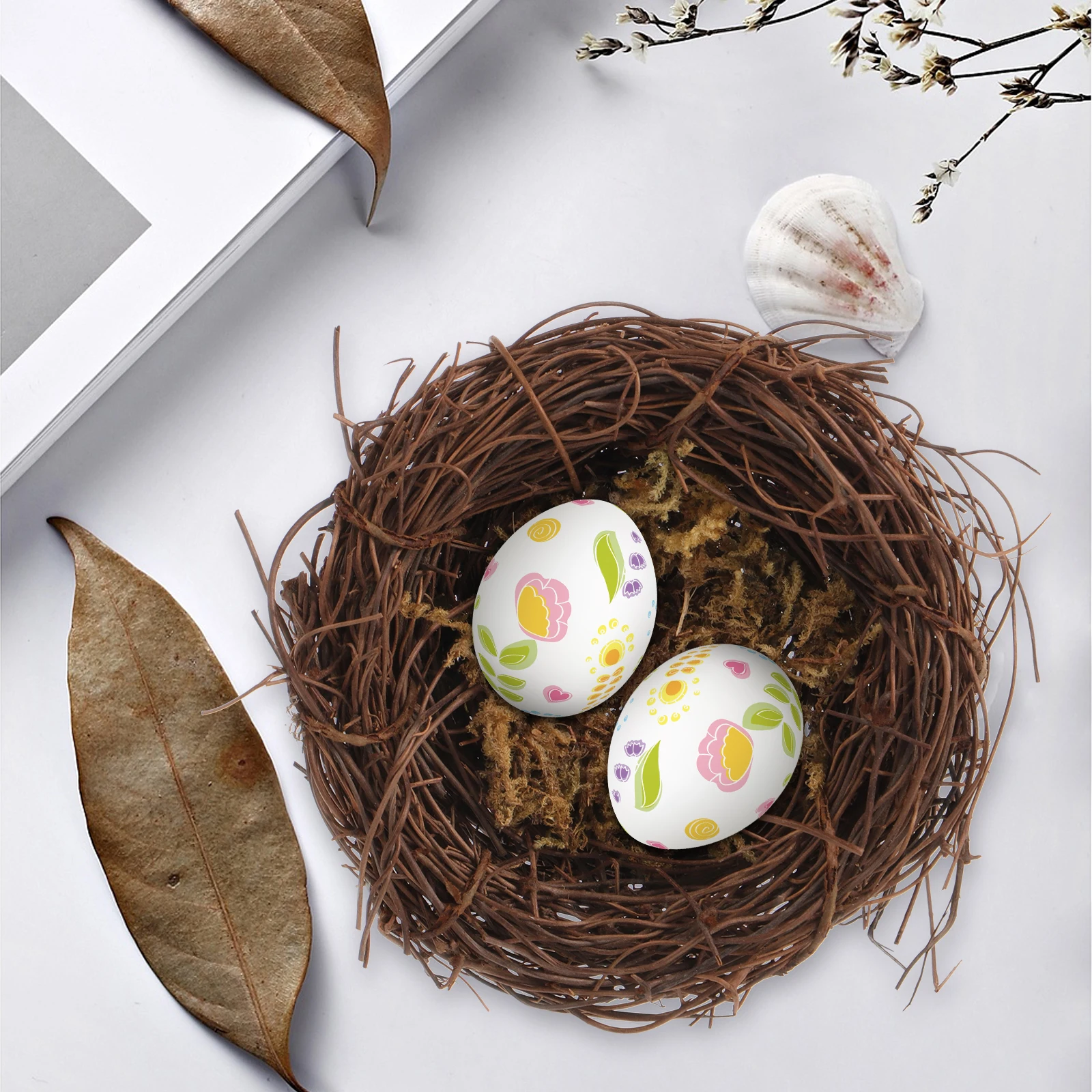 4Pcs Rustic Decorative Birds Nest Ornament Handmade Rattan Bird Nest Accessories Flower Garden Decoration
4Pcs Rustic Decorative Birds Nest Ornament Handmade Rattan Bird Nest Accessories Flower Garden Decoration