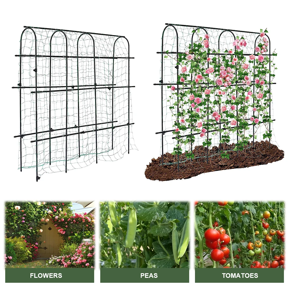 Garden Cucumber Trellis Large Metal Trellis Detachable Climbing Arch Plants Support for Vegetable Beans Fruit Grow Trellises
Garden Cucumber Trellis Large Metal Trellis Detachable Climbing Arch Plants Support for Vegetable Beans Fruit Grow Trellises