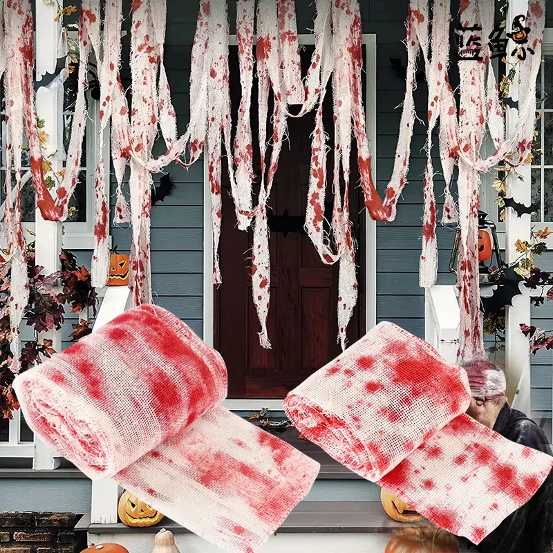 10/5M Halloween Bloody Cloth Strips Blood Gauze Bandage Haunted House Secret Room Horror Party Halloween Scene Decoration Props
10/5M Halloween Bloody Cloth Strips Blood Gauze Bandage Haunted House Secret Room Horror Party Halloween Scene Decoration Props