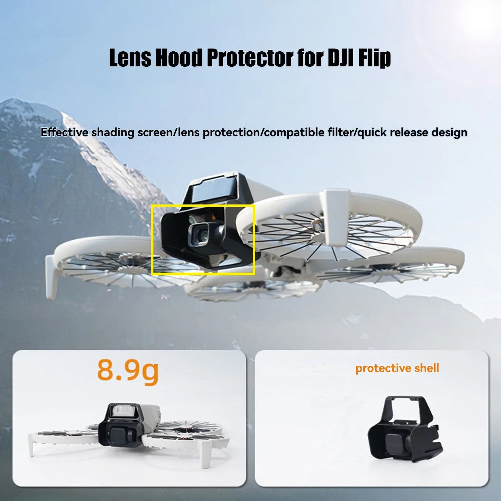 Sunshade Lens Hood Protector for Flip Lens Lightweight Designed Sun Cover Protective Case For Flip Drone Accessory
Sunshade Lens Hood Protector for Flip Lens Lightweight Designed Sun Cover Protective Case For Flip Drone Accessory