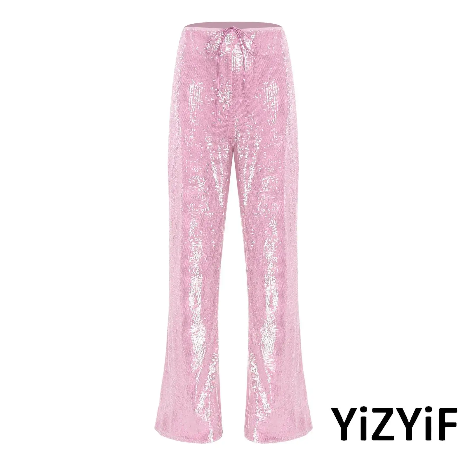 Women Glittery Sequin Trousers with Fully Lined Drawstring Waist Wide Leg Straight Leg Long Pants Disco Jazz Party Dancewear
Women Glittery Sequin Trousers with Fully Lined Drawstring Waist Wide Leg Straight Leg Long Pants Disco Jazz Party Dancewear