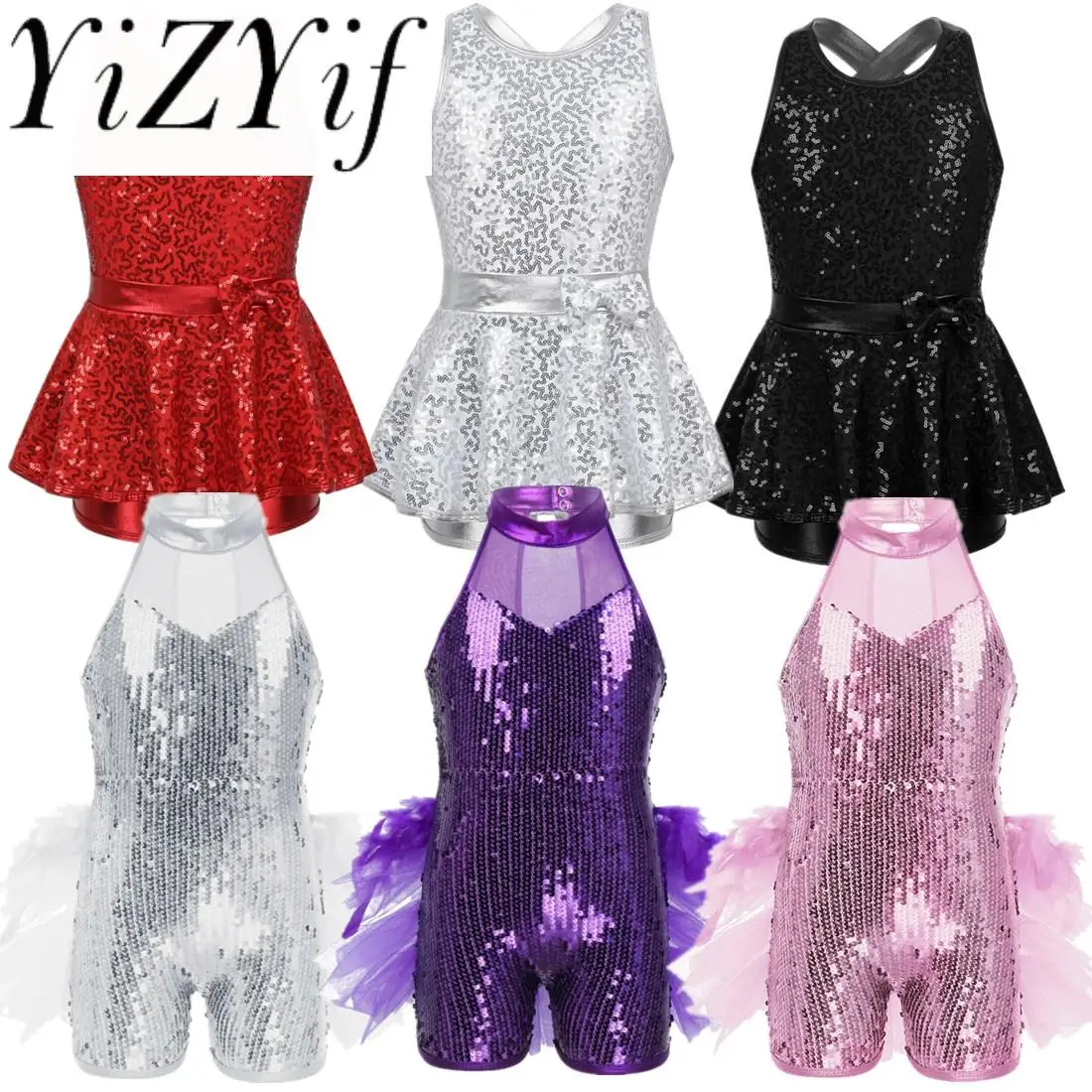 Girls Sequins Jazz Latin Ballet Dance Costume Leotard Jumpsuits Kids Sleeveless Mock Neck Shiny jazz Costume Feather Costumes
Girls Sequins Jazz Latin Ballet Dance Costume Leotard Jumpsuits Kids Sleeveless Mock Neck Shiny jazz Costume Feather Costumes
