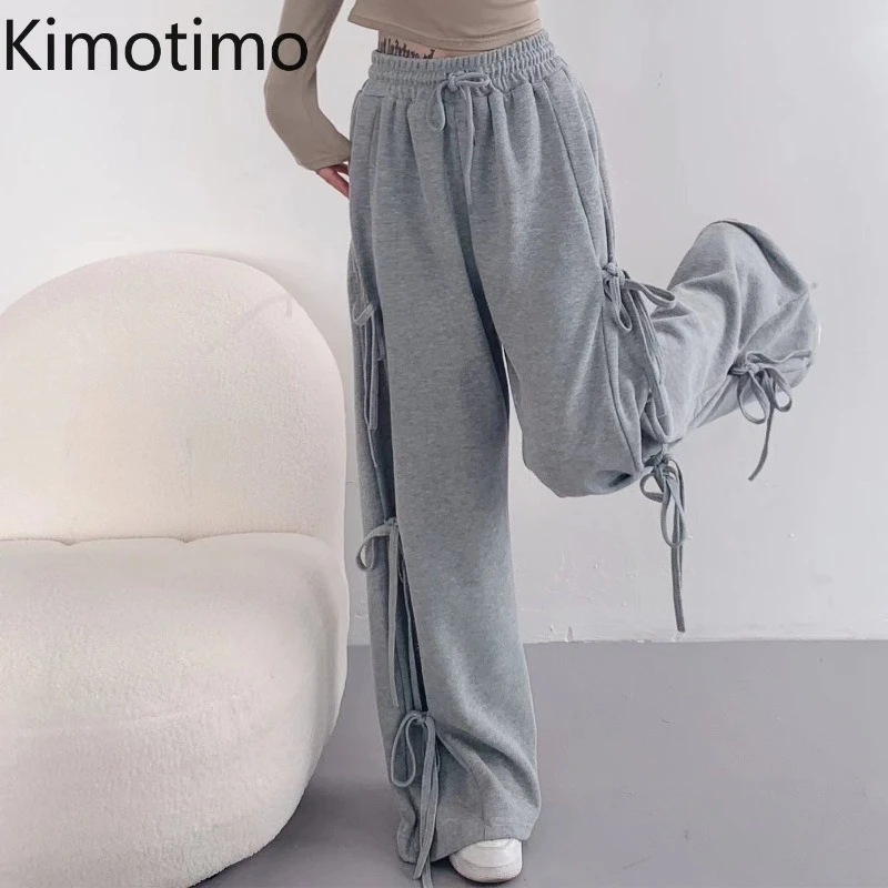 Kimotimo Bow Lace Up Sweatpants Women 2025 Spring Summer High Waist Loose Wide Leg Long Trousers Korean Ins Casual Streetwear
Kimotimo Bow Lace Up Sweatpants Women 2025 Spring Summer High Waist Loose Wide Leg Long Trousers Korean Ins Casual Streetwear
