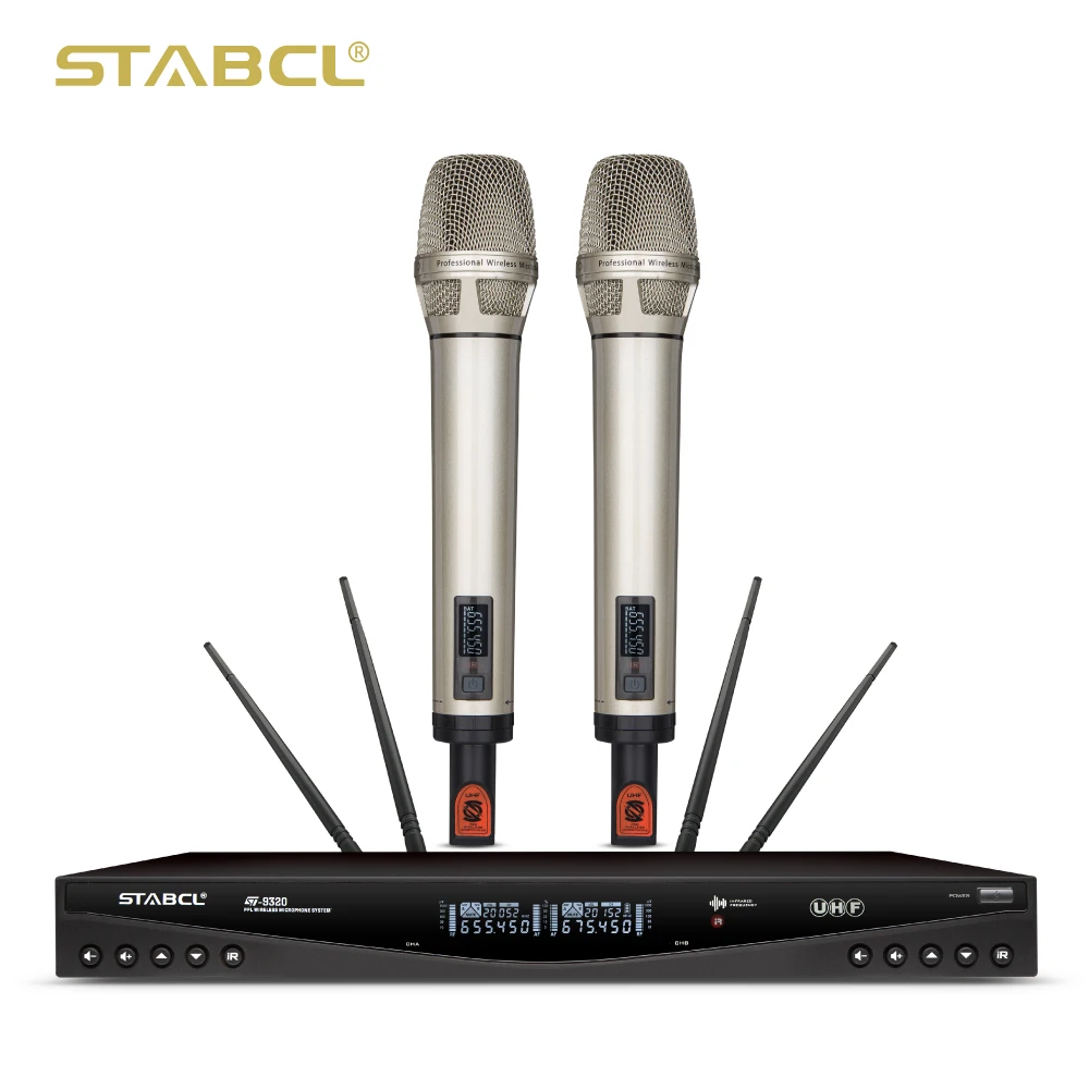 ST-9320 Wireless Microphone High Quality 2 Channels True Diversity Wireless Microphone stage performance Karaoke Microphone
ST-9320 Wireless Microphone High Quality 2 Channels True Diversity Wireless Microphone stage performance Karaoke Microphone