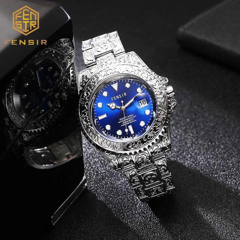 Fensir Retro Carved Men's Quartz Watch, Calendar Wristwatch, Waterproof Butterfly Clasp Men's Watch, Light Luxury Embossed Craftsmanship, Quartz Movement, Business Casual Versatile, Fashionable Trendy Personalized Wristwatch, Gift for Boyfriend or Father'
Fensir Retro Carved Men's Quartz Watch, Calendar Wristwatch, Waterproof Butterfly Clasp Men's Watch, Light Luxury Embossed Craftsmanship, Quartz Movement, Business Casual Versatile, Fashionable Trendy Personalized Wristwatch, Gift for Boyfriend or Father'