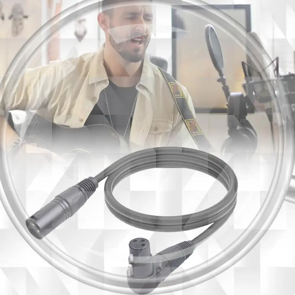 90 Degree XLR Female To Straight XLR Male 3-Pin Mic Cable 0.3/1/1.8M XLR Microphone Extension Cable Adapter for Audio Interface
90 Degree XLR Female To Straight XLR Male 3-Pin Mic Cable 0.3/1/1.8M XLR Microphone Extension Cable Adapter for Audio Interface