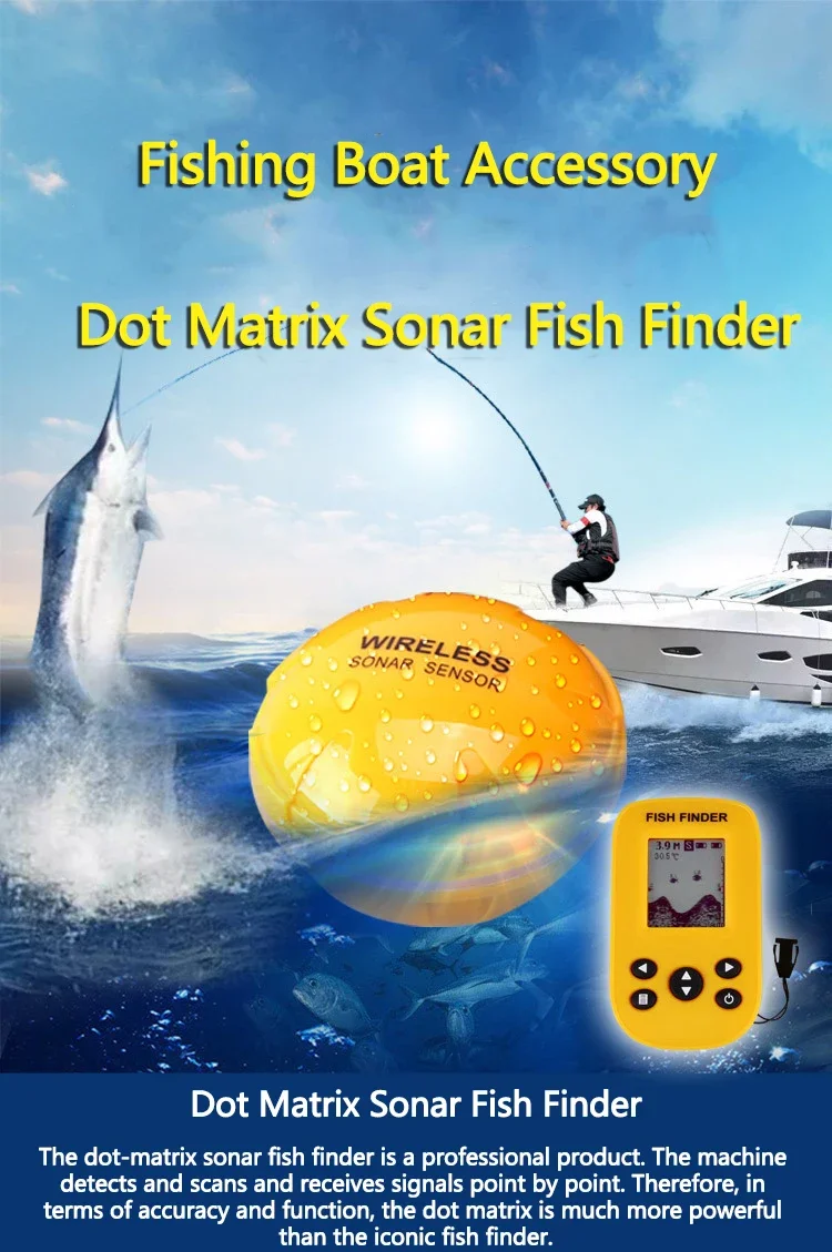 Водонепроницаемый беспроводной эхолотный датчик глубины 80 м, эхолот, расстояние 100 м, предупреждение о рыбе, видимый экран под солнцем для радиоуправляемых рыбацких лодок
Водонепроницаемый беспроводной эхолотный датчик глубины 80 м, эхолот, расстояние 100 м, предупреждение о рыбе, видимый экран под солнцем для радиоуправляемых рыбацких лодок
