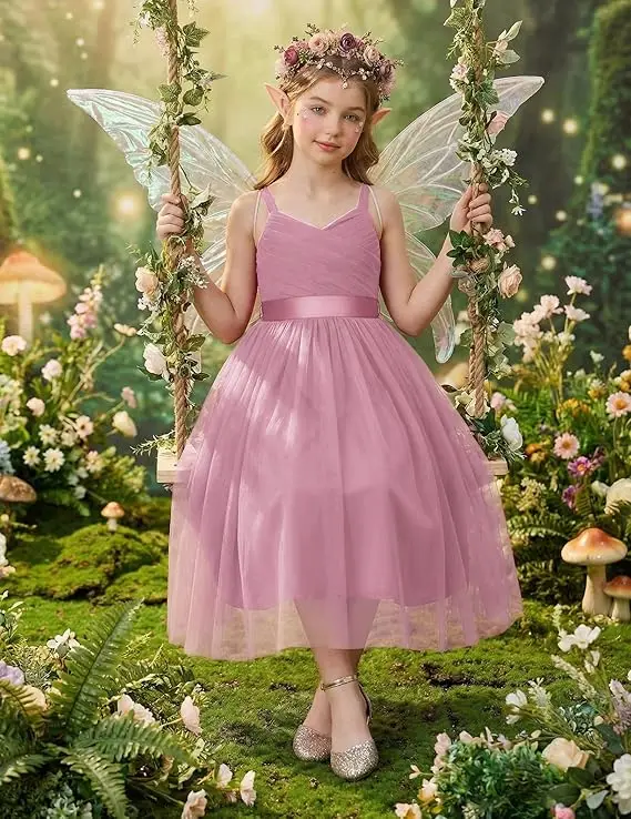 Snvdzo Flower Girl Dress Spaghetti Strap Tulle Long Dress For Wedding Birthday Evening Party Fancy Princess Ball Gown 2026
Snvdzo Flower Girl Dress Spaghetti Strap Tulle Long Dress For Wedding Birthday Evening Party Fancy Princess Ball Gown 2026