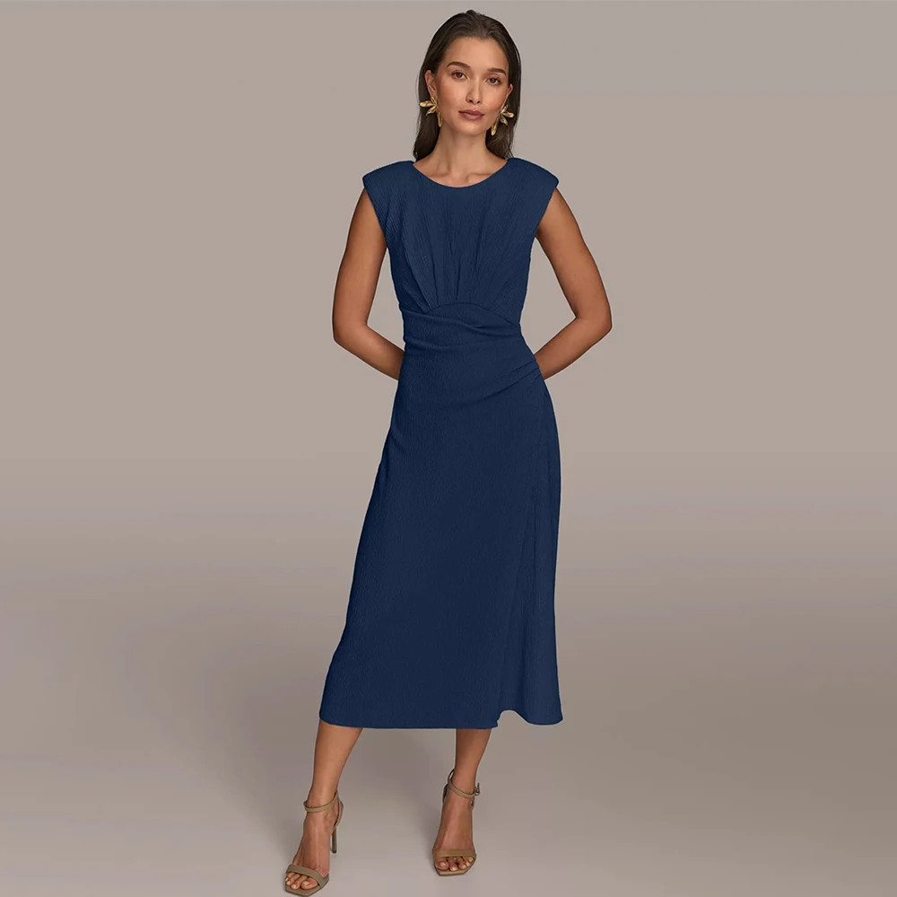 2026 Women's Formal Evening Gowns Elegant Round Neck Sleeveless Pleated Straight Evening Dresses for Party Prom Formal Occasions
2026 Women's Formal Evening Gowns Elegant Round Neck Sleeveless Pleated Straight Evening Dresses for Party Prom Formal Occasions
