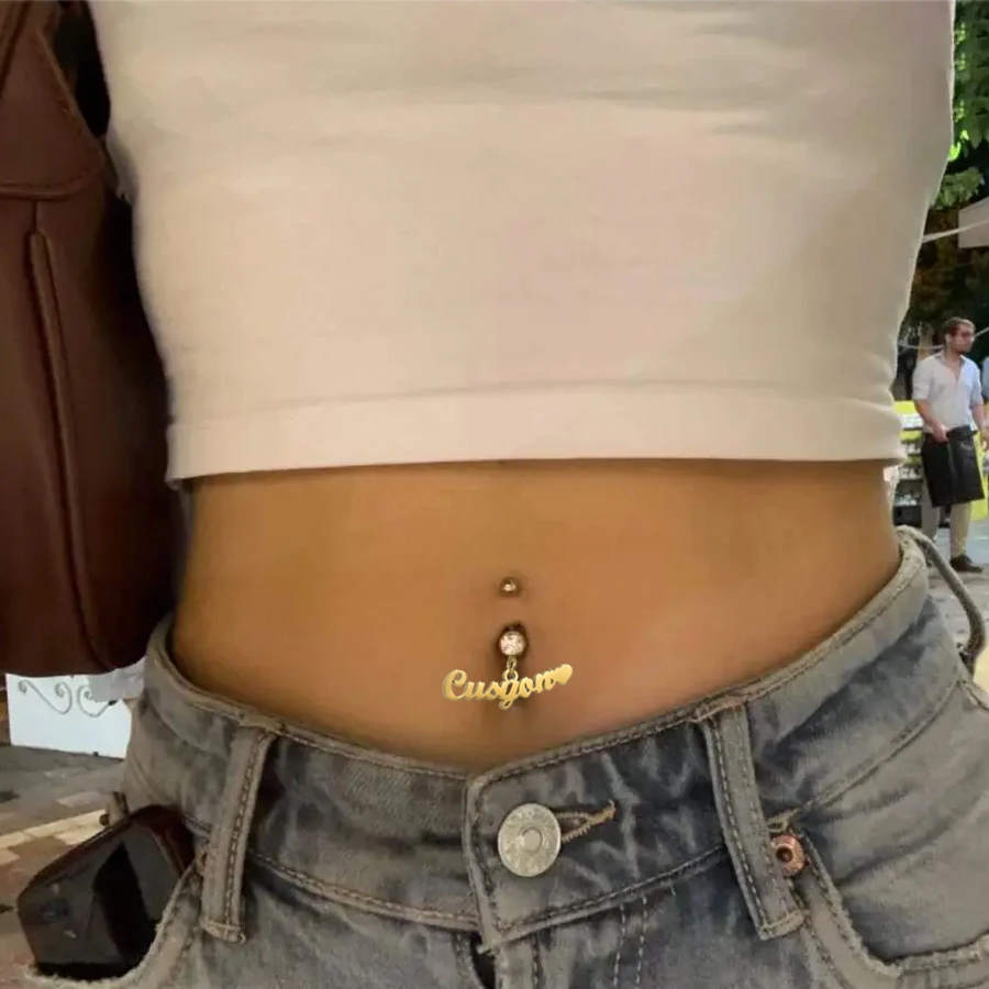 Customized personalized name stainless steel zircon female navel nail ring perforated jewelry birthday gift
Customized personalized name stainless steel zircon female navel nail ring perforated jewelry birthday gift