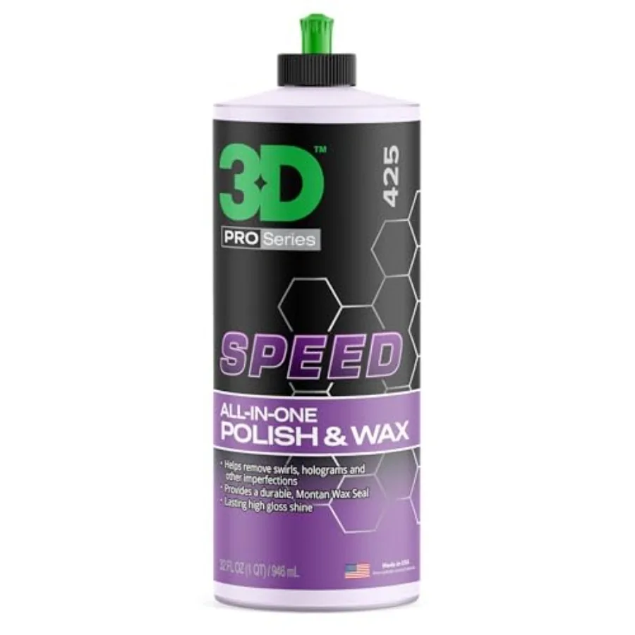 3D Speed All-In-One Polish and Wax Scratch and Swirl Remover Clear Coat Safe Paint Sealant High Gloss Finish Easy Application 3
3D Speed All-In-One Polish and Wax Scratch and Swirl Remover Clear Coat Safe Paint Sealant High Gloss Finish Easy Application 3