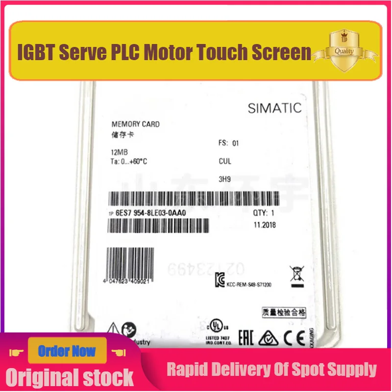 New original 6ES7954-8LE03-0AA0 12MB memory card/storage card spot 6ES7 954-8LE03-0AA0
New original 6ES7954-8LE03-0AA0 12MB memory card/storage card spot 6ES7 954-8LE03-0AA0