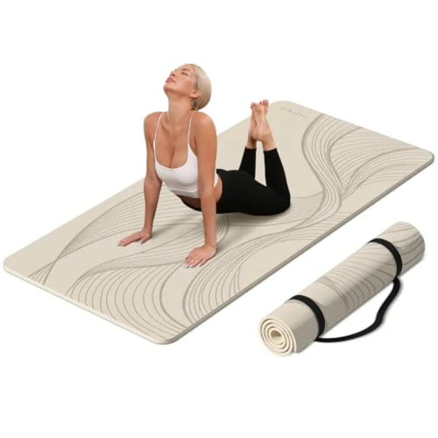 Large Yoga Mat 72x36x0.4 Inch Extra Wide Thick Non-Slip Exercise Mat in Black for Yoga Studio Gym or Home Workouts on All Floor
Large Yoga Mat 72x36x0.4 Inch Extra Wide Thick Non-Slip Exercise Mat in Black for Yoga Studio Gym or Home Workouts on All Floor