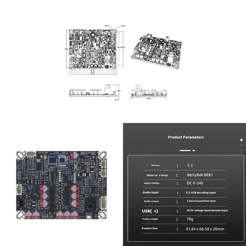 QCC5171 Bluetooth-compatible 5.3 Sound Receiver Module LDAC Lossless Technology
QCC5171 Bluetooth-compatible 5.3 Sound Receiver Module LDAC Lossless Technology