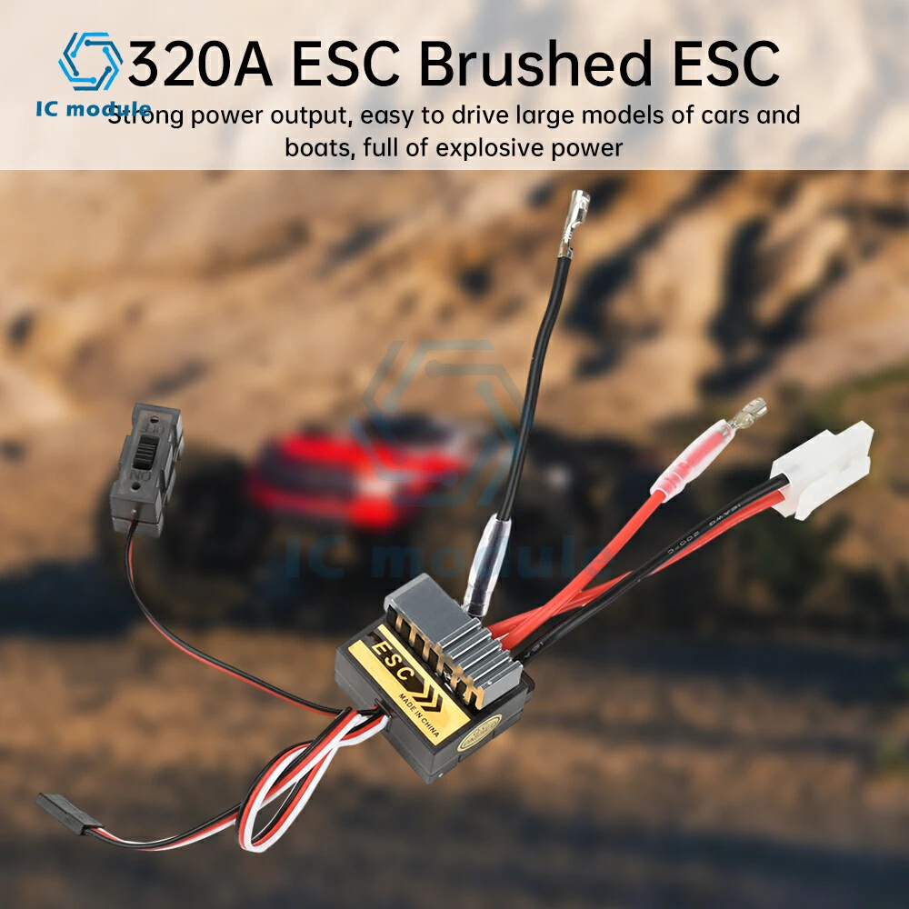 320A Brush Speed Controller ESC Universal Bidirectional Electronic Speed Controller 2S for RC Electric Car Truck Buggy Boat
320A Brush Speed Controller ESC Universal Bidirectional Electronic Speed Controller 2S for RC Electric Car Truck Buggy Boat