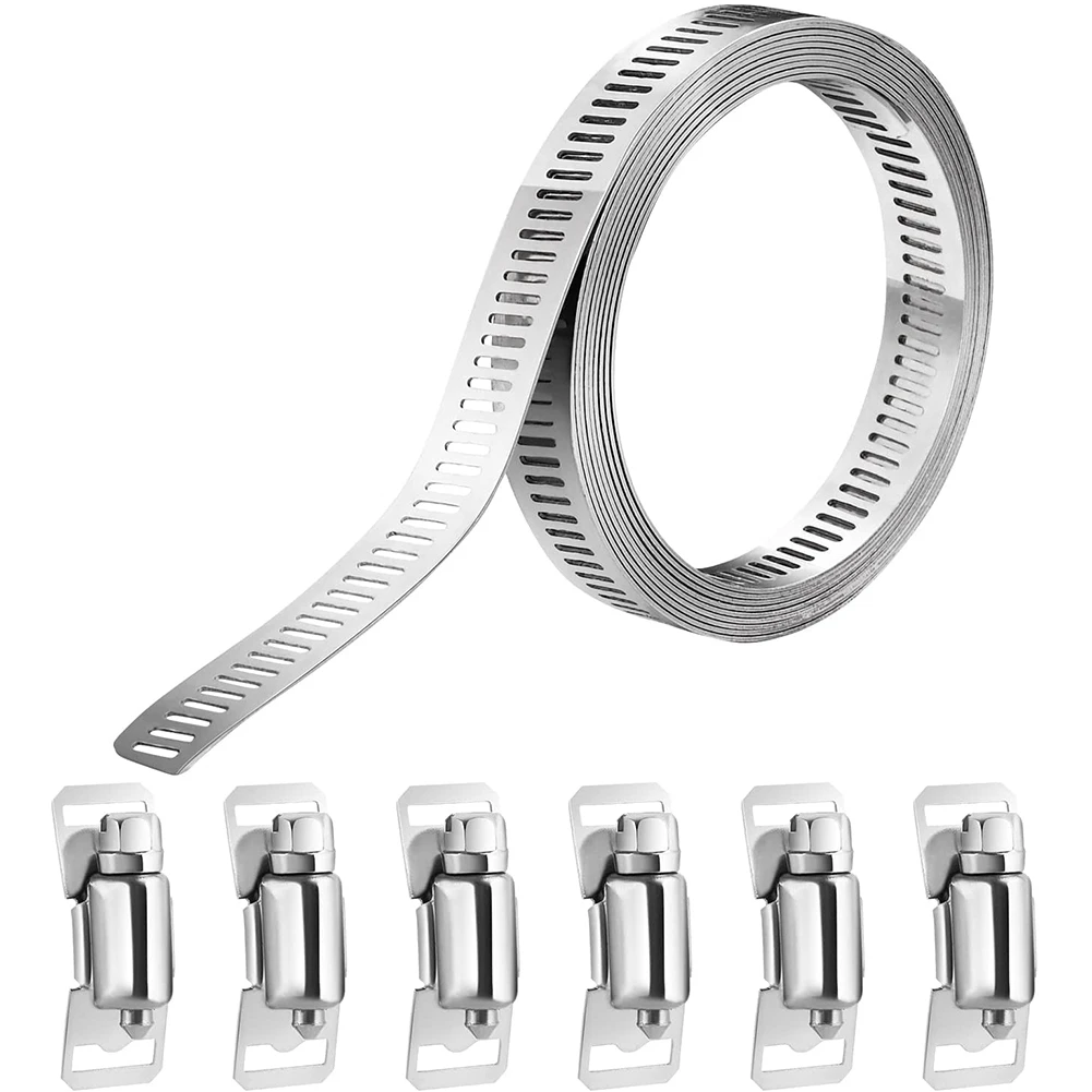 304 Stainless Steel Adjustable Hose Clamps, DIY Worm Gear Duct Clamp Set, for Radiator/Automotive & Mechanical Plumbing
304 Stainless Steel Adjustable Hose Clamps, DIY Worm Gear Duct Clamp Set, for Radiator/Automotive & Mechanical Plumbing