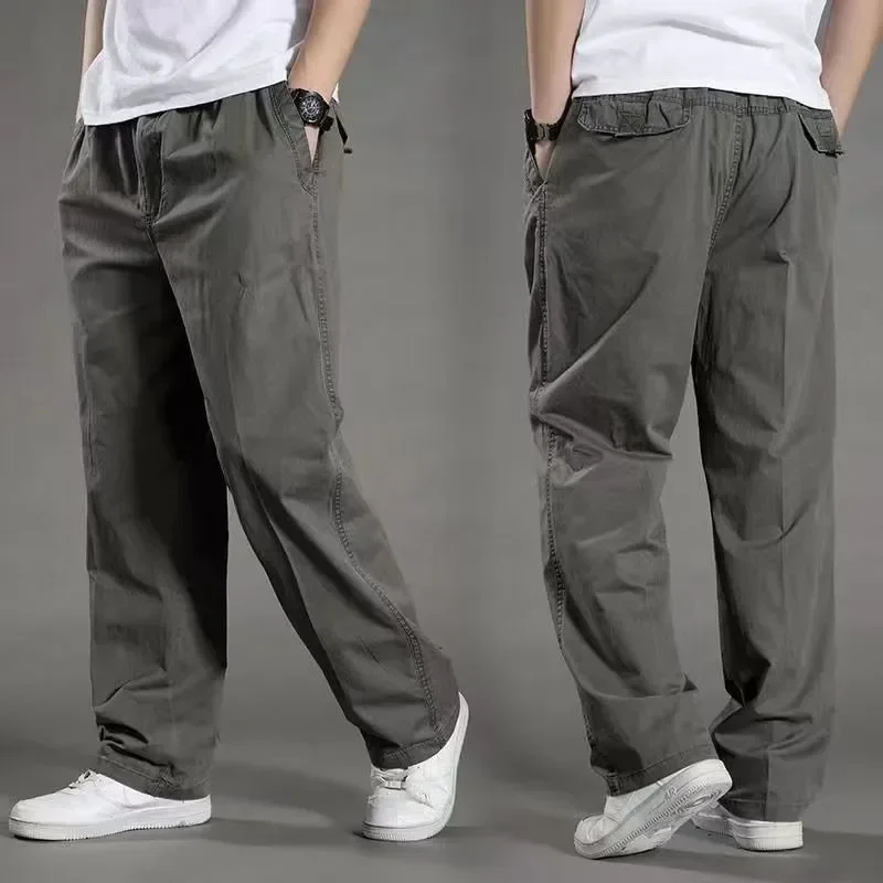 Men Casual Cargo Pants Elastic Waist Drawstring Spring and Summer Pants Loose Fashion Male Thin Straight Wide Leg Trousers
Men Casual Cargo Pants Elastic Waist Drawstring Spring and Summer Pants Loose Fashion Male Thin Straight Wide Leg Trousers