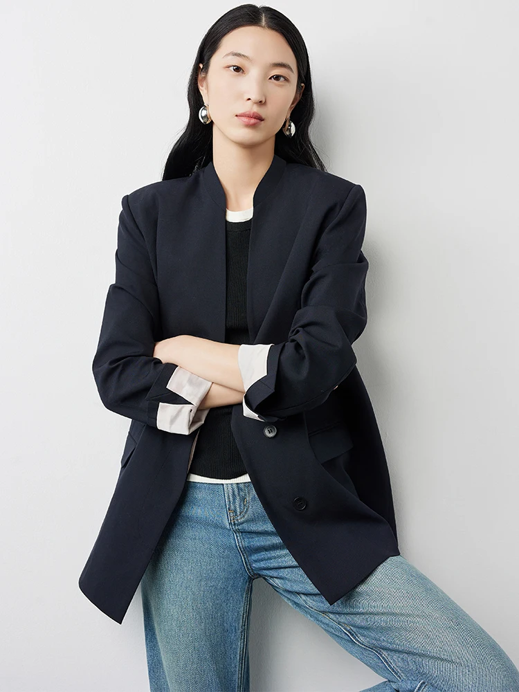 Ele mat Casual Women's Suit Knowl Molecule Person Stand Collar Woolen Long Sve Pure Color Commute Sle
Ele mat Casual Women's Suit Knowl Molecule Person Stand Collar Woolen Long Sve Pure Color Commute Sle