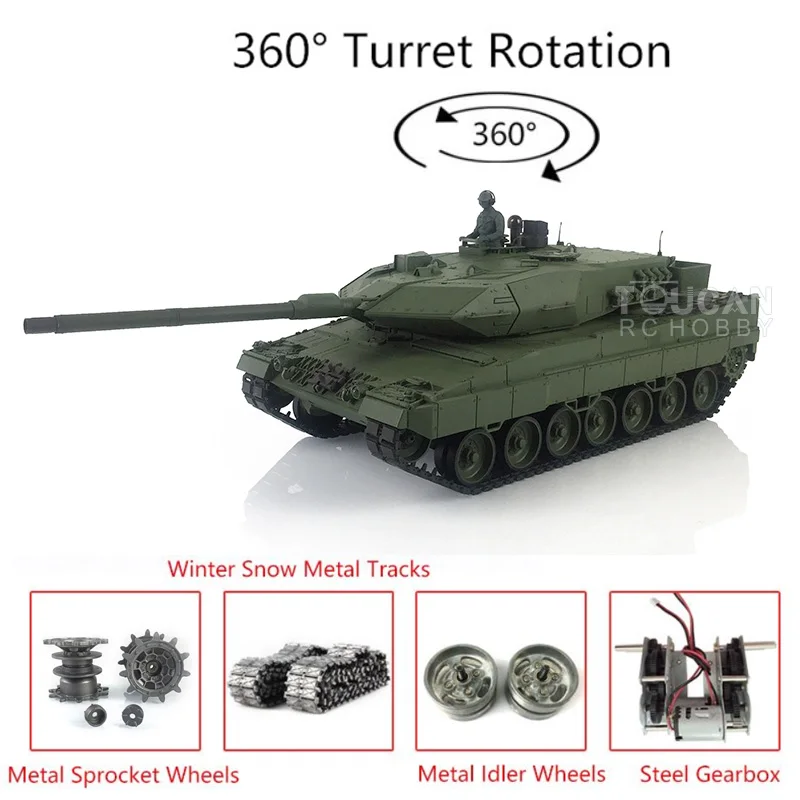 1/16 HENG LONG 3889 TK7.0 RC Remote Control Tank Panzer Leopard2A6 Car W/ 360° Turret IR Combat Metal Tracks Idlers TH19266
1/16 HENG LONG 3889 TK7.0 RC Remote Control Tank Panzer Leopard2A6 Car W/ 360° Turret IR Combat Metal Tracks Idlers TH19266