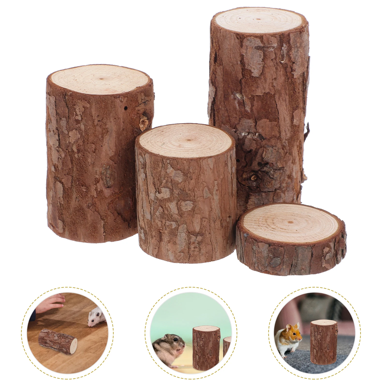 4 Pcs Artificial Hamster Cage Board Mini Tree Stump Decor Terrarium Wooden Habitat Accessories Holiday Decor Platform
4 Pcs Artificial Hamster Cage Board Mini Tree Stump Decor Terrarium Wooden Habitat Accessories Holiday Decor Platform