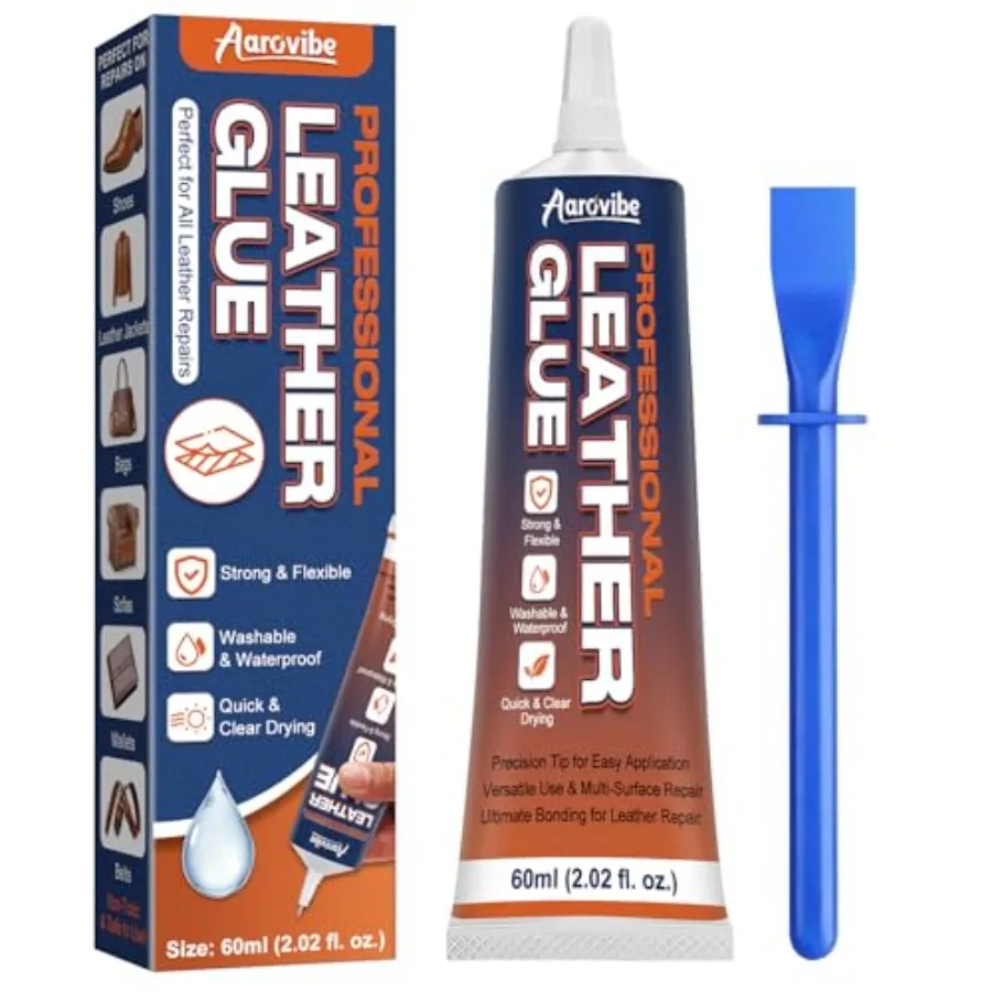 Leather Glue, 60ml Strong and Flexible Leather Adhesive Waterproof, Quick-Dry and Clear Repair Glue for Shoes, Jackets, Handbag
Leather Glue, 60ml Strong and Flexible Leather Adhesive Waterproof, Quick-Dry and Clear Repair Glue for Shoes, Jackets, Handbag