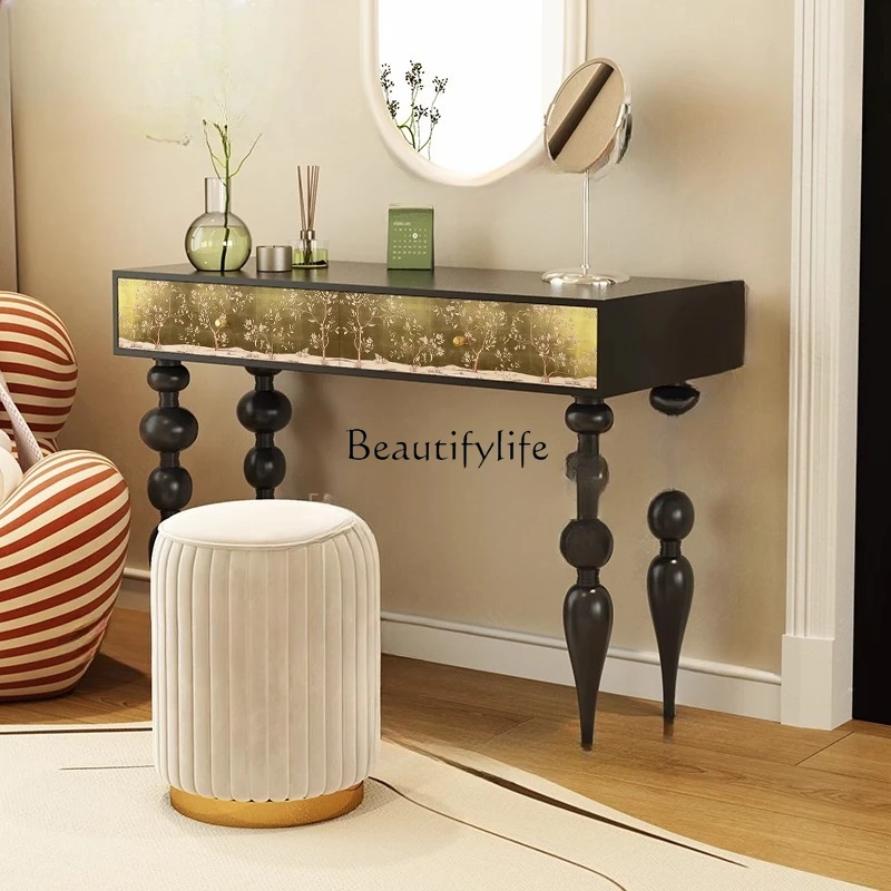 *American retro solid wood dresser household makeup table storage cabinet integrated
*American retro solid wood dresser household makeup table storage cabinet integrated