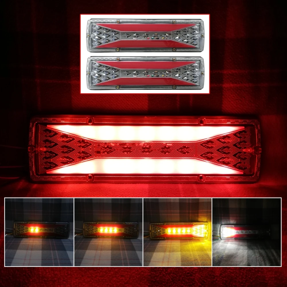 2Pcs Trailer Tail Light 12V 24V LED Cargo Car Taillight Van Caravan Rear Headlight Position Brake Reverse Dynamic Turn Signal
2Pcs Trailer Tail Light 12V 24V LED Cargo Car Taillight Van Caravan Rear Headlight Position Brake Reverse Dynamic Turn Signal
