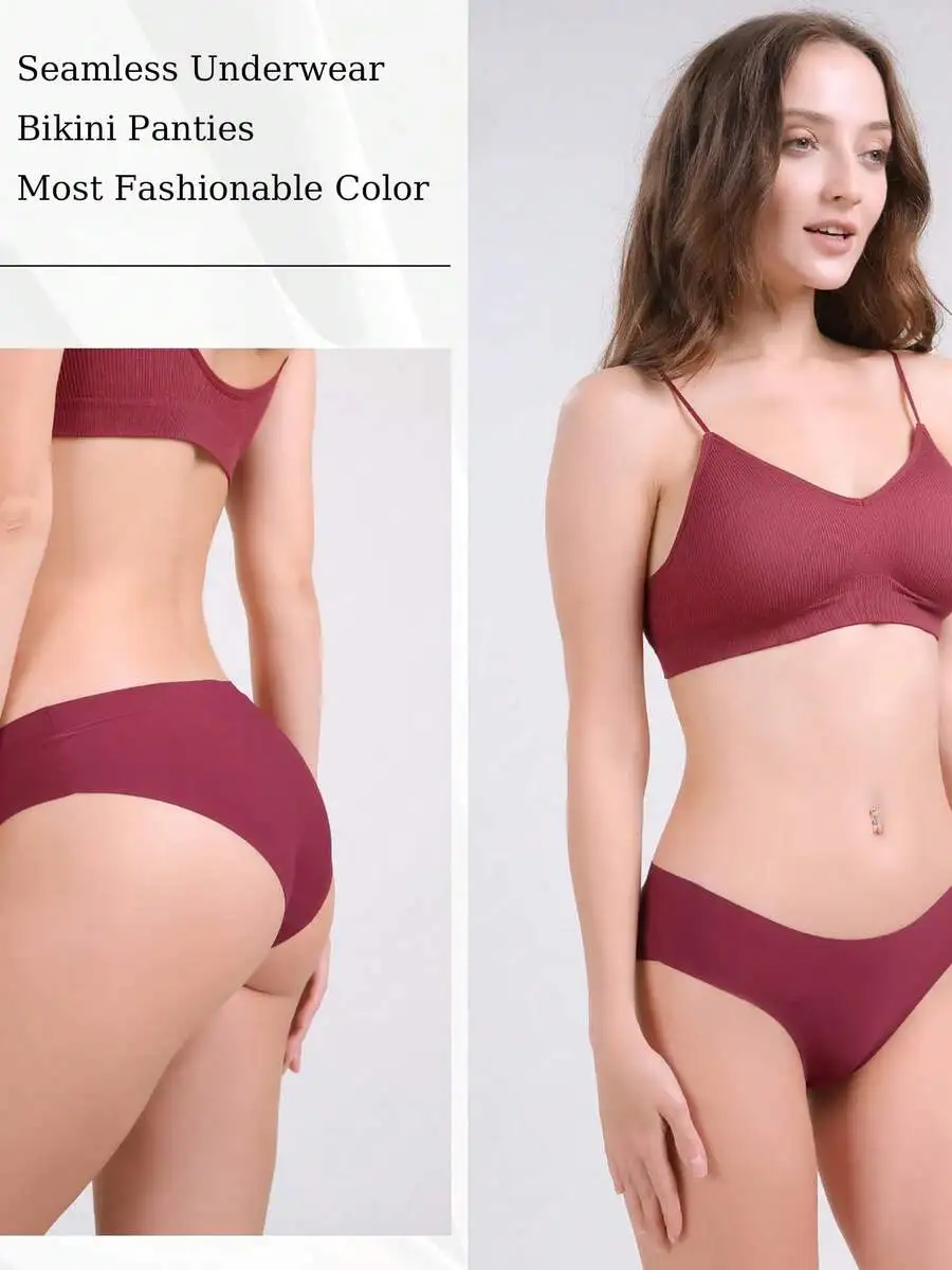 Seamless Women Bikini Panties Breathable Silk Touch No Show Cheeky Briefs
Seamless Women Bikini Panties Breathable Silk Touch No Show Cheeky Briefs