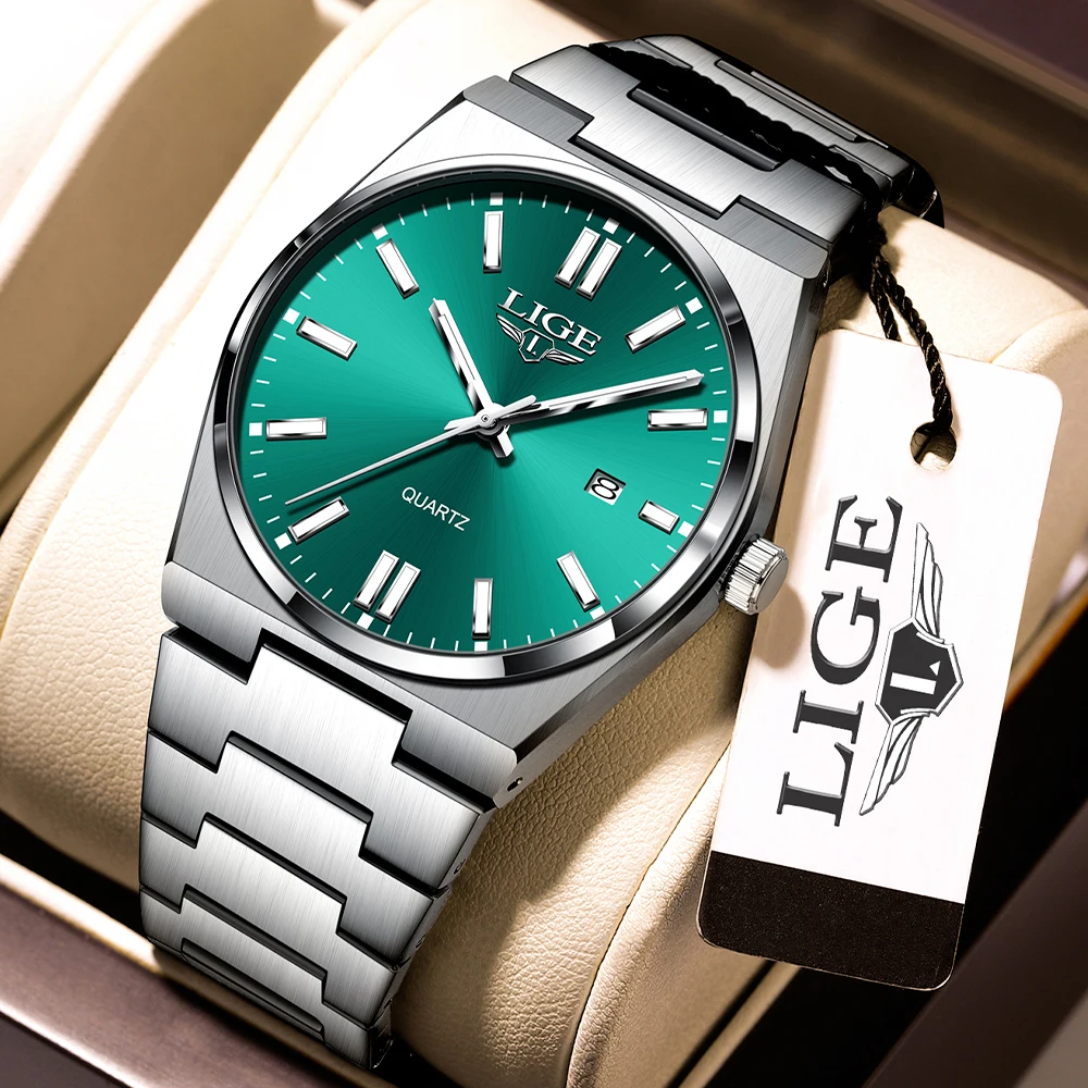 LIGE Men Luxury Watch For Man Waterproof Luminous Date Week Stainless Steel Men Watch Casual Quartz Men's Watches Male Clock+box
LIGE Men Luxury Watch For Man Waterproof Luminous Date Week Stainless Steel Men Watch Casual Quartz Men's Watches Male Clock+box