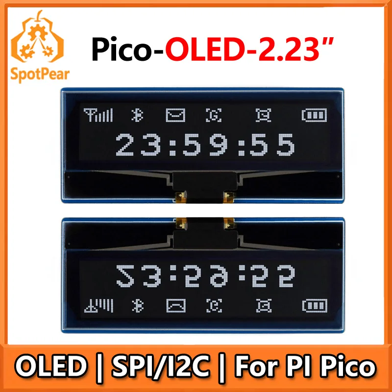 2,23-дюймовый модуль OLED-дисплея, разрешение 128 × 32, SPI/I2C для платы расширения Raspberry Pi Pico Pico-OLED-2,23
2,23-дюймовый модуль OLED-дисплея, разрешение 128 × 32, SPI/I2C для платы расширения Raspberry Pi Pico Pico-OLED-2,23