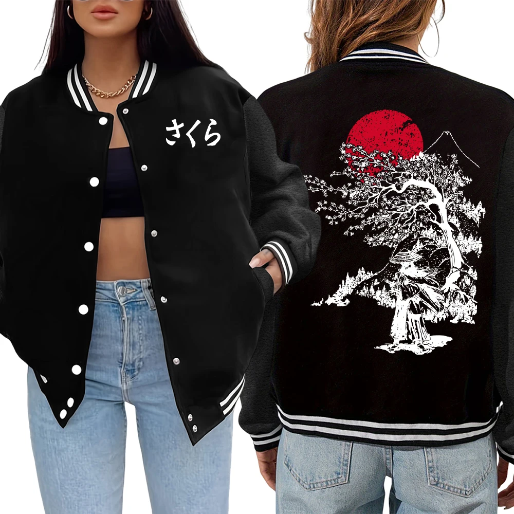 Harajuku Sunset Cherry Blossom Swordsman Print Jackets Woman Hip Hop Fashion Clothes Casual Pocket Sportswear Loose American Top
Harajuku Sunset Cherry Blossom Swordsman Print Jackets Woman Hip Hop Fashion Clothes Casual Pocket Sportswear Loose American Top