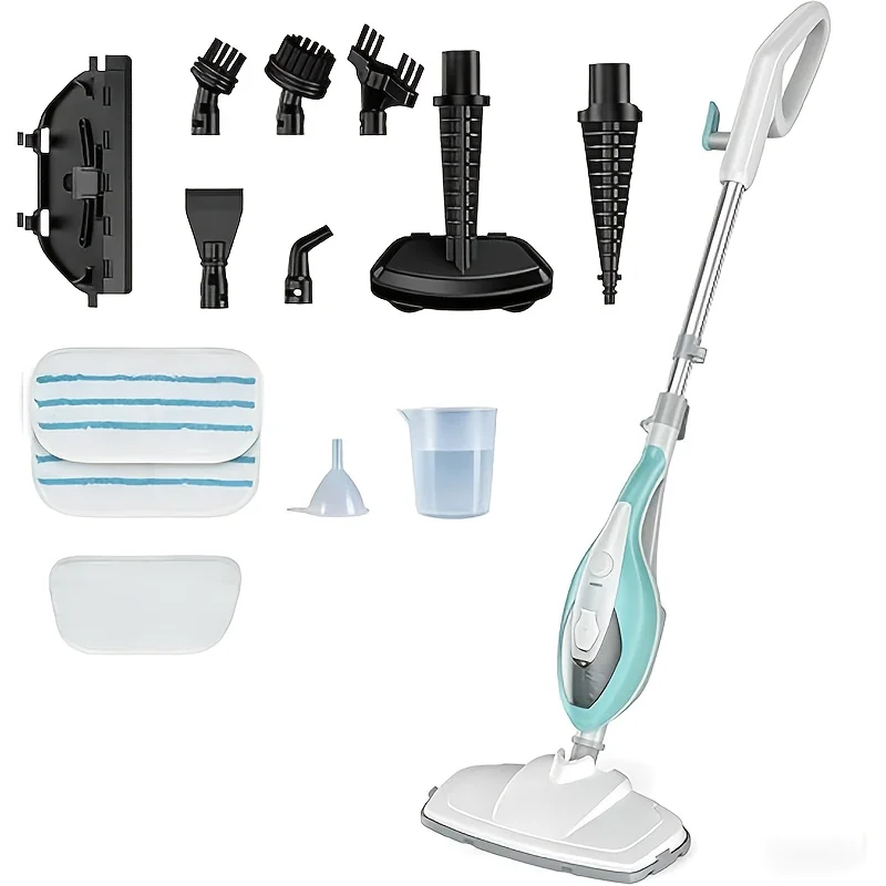 10-in-1 Steam Mop, 1550W Detachable Handheld Steam Cleaner for Floor Cleaning, 16.4ft Cord, 2 Washable Pads, Multi-Purpose Floor Steamer for Hardwood, Carpet, Tile, Grout, Windows
10-in-1 Steam Mop, 1550W Detachable Handheld Steam Cleaner for Floor Cleaning, 16.4ft Cord, 2 Washable Pads, Multi-Purpose Floor Steamer for Hardwood, Carpet, Tile, Grout, Windows