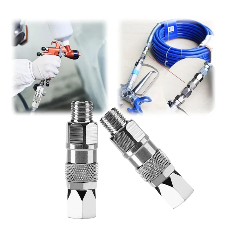 Classy-2Pcs Swivel Joint For Airless Paint Sprayer, 1/4-Inch 360-Degree Rotating Sprayer Joint, For Graco Paint Sprayers Hose
Classy-2Pcs Swivel Joint For Airless Paint Sprayer, 1/4-Inch 360-Degree Rotating Sprayer Joint, For Graco Paint Sprayers Hose