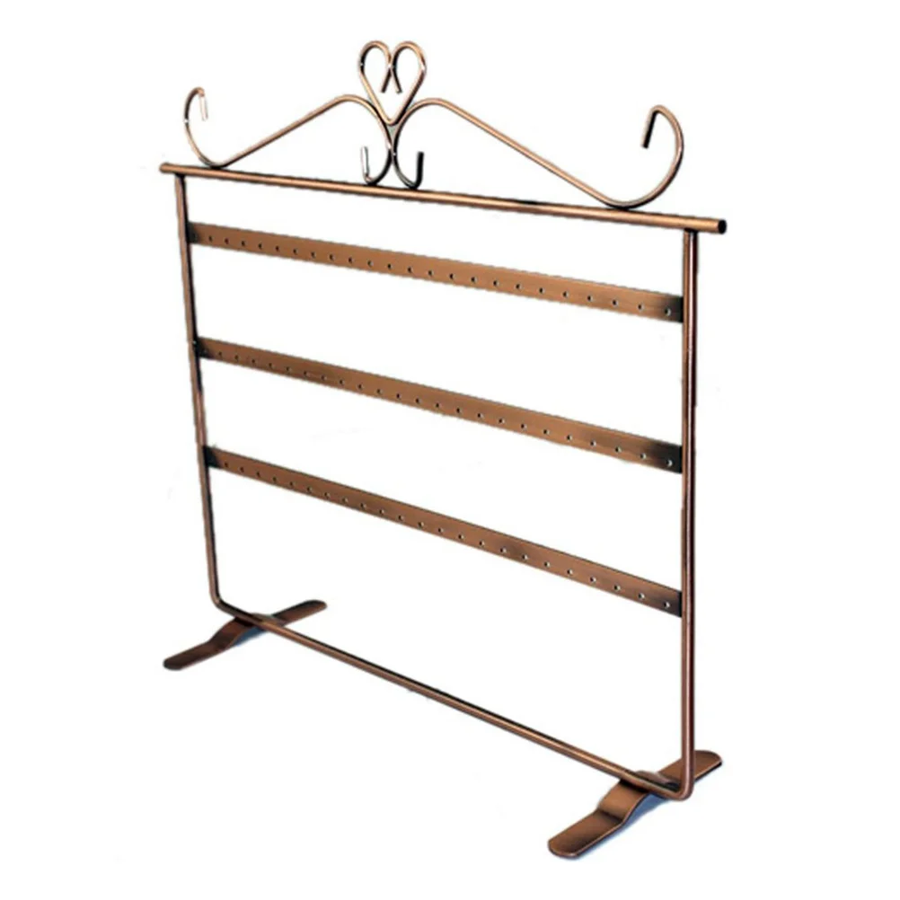 Earring Rack Bronze Copper Plated Jewelry Display Stand Organizer For Earrings Necklaces Rings Storage Showcase Holder
Earring Rack Bronze Copper Plated Jewelry Display Stand Organizer For Earrings Necklaces Rings Storage Showcase Holder