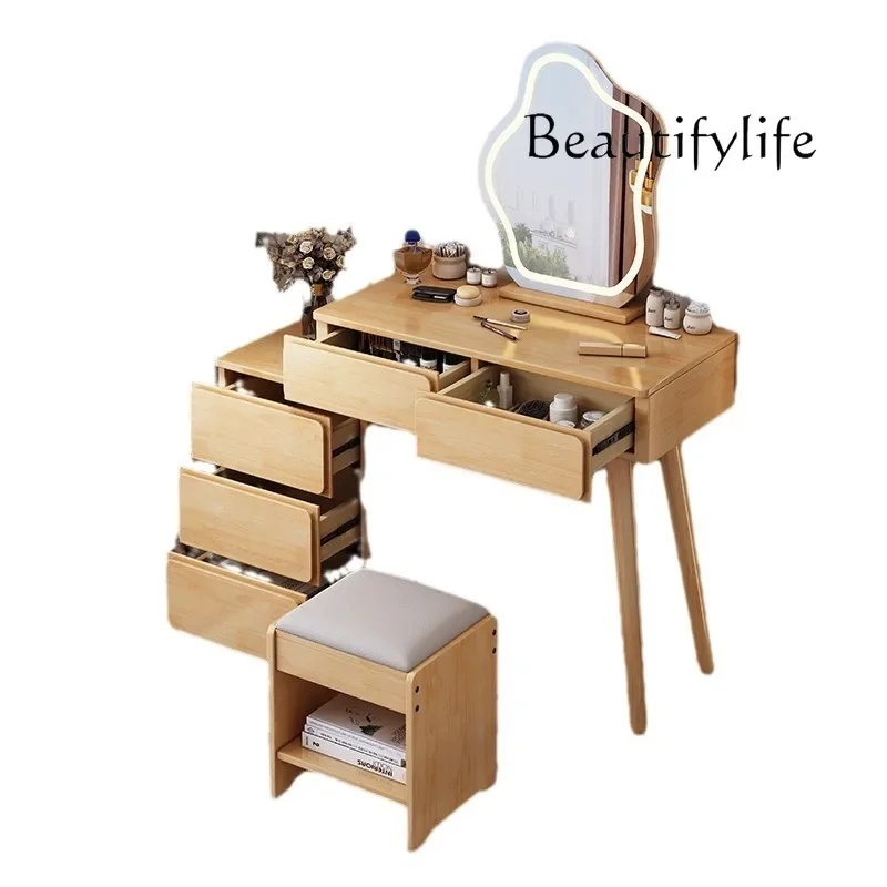 Japanese-style medieval solid wood retractable corner with mirror makeup table and chest integrated
Japanese-style medieval solid wood retractable corner with mirror makeup table and chest integrated