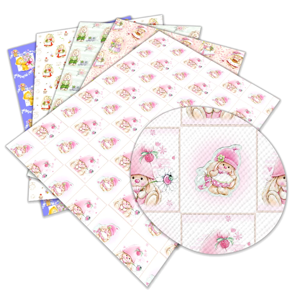 Cartoon Cute Rabbit Printed Pattern Synthetic Leather Cross Vinly for DIY Hair Bow Jewelry Earring Craft Making 30*22cm/30*136cm
Cartoon Cute Rabbit Printed Pattern Synthetic Leather Cross Vinly for DIY Hair Bow Jewelry Earring Craft Making 30*22cm/30*136cm