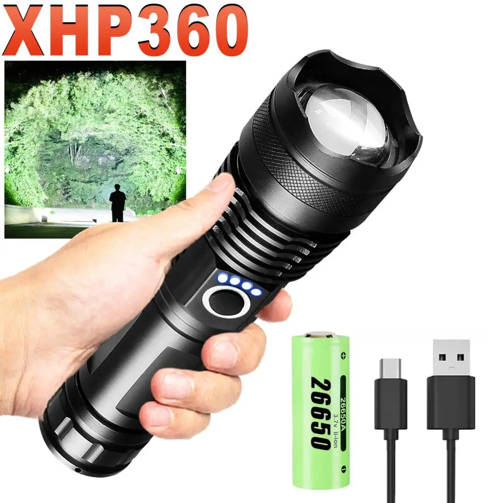Мощный фонарик Paweinuo XHP360 светодиодный, 5 режимов, Usb, перезаряжаемые фонарики, водонепроницаемость IPX6, телескопический зум, высокая мощность
Мощный фонарик Paweinuo XHP360 светодиодный, 5 режимов, Usb, перезаряжаемые фонарики, водонепроницаемость IPX6, телескопический зум, высокая мощность