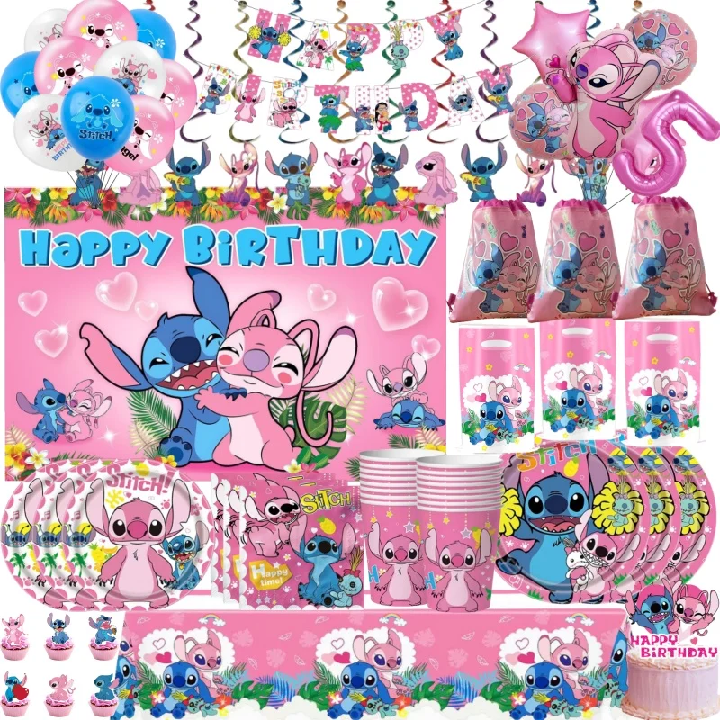 Lilo Stitch Birthday Party Decoration Kids Stitch Theme Tableware Set Angel Balloons Happy Banner Supplies Girl Favor Tablecloth
Lilo Stitch Birthday Party Decoration Kids Stitch Theme Tableware Set Angel Balloons Happy Banner Supplies Girl Favor Tablecloth