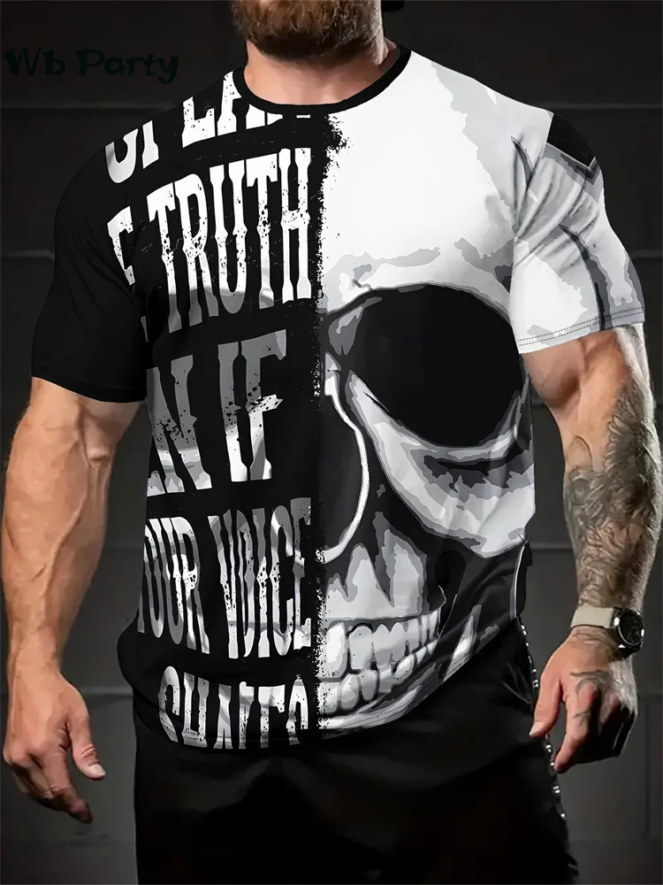 Skull Print Men's Clothes Gothic Clothing Men's Summer Clothes Gym T-shirts Man Short Sleeve Tee Skull Shirts Graphic Tee Tops
Skull Print Men's Clothes Gothic Clothing Men's Summer Clothes Gym T-shirts Man Short Sleeve Tee Skull Shirts Graphic Tee Tops