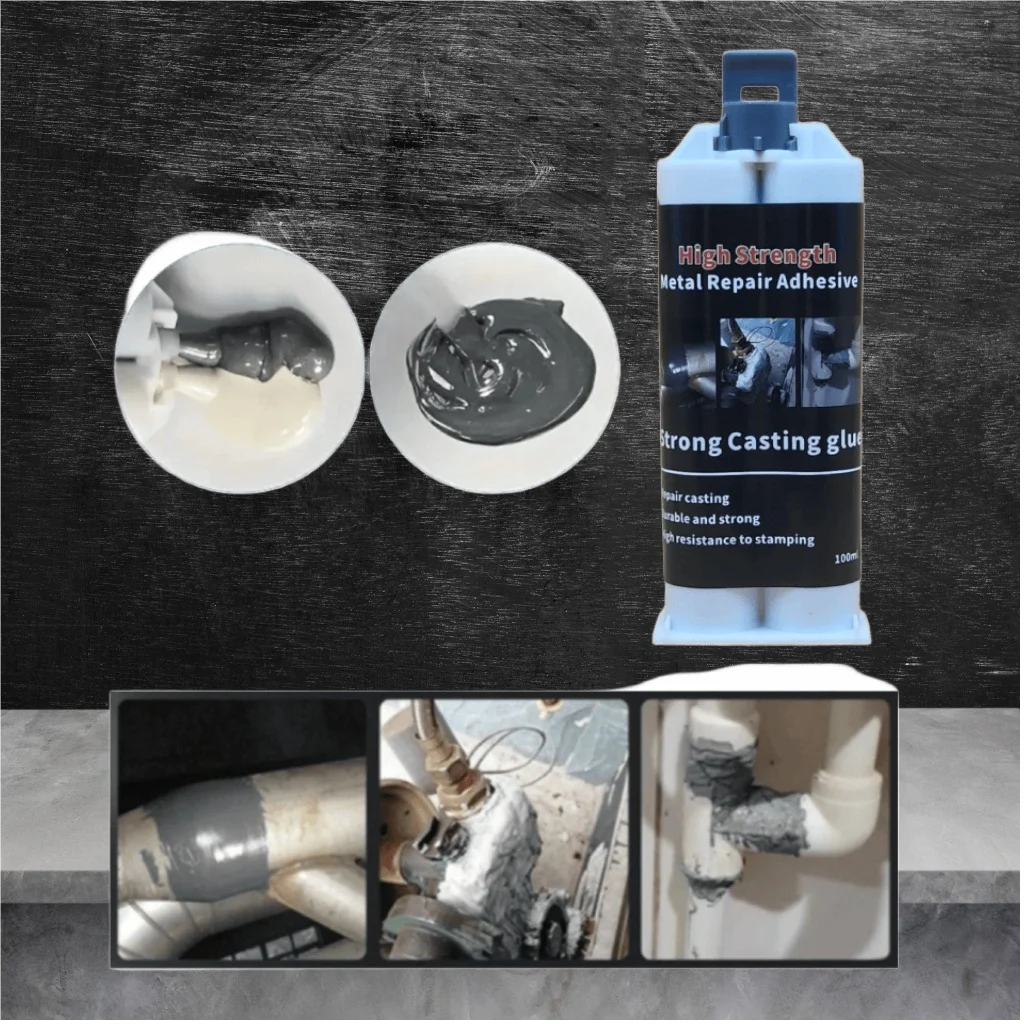 100ml Metal Repair Adhesive for Iron Aluminum Stainless Steel Cooling Pads Cylinder Fuel Water Tanks Metal Pipe Leaks PVC Repair
100ml Metal Repair Adhesive for Iron Aluminum Stainless Steel Cooling Pads Cylinder Fuel Water Tanks Metal Pipe Leaks PVC Repair