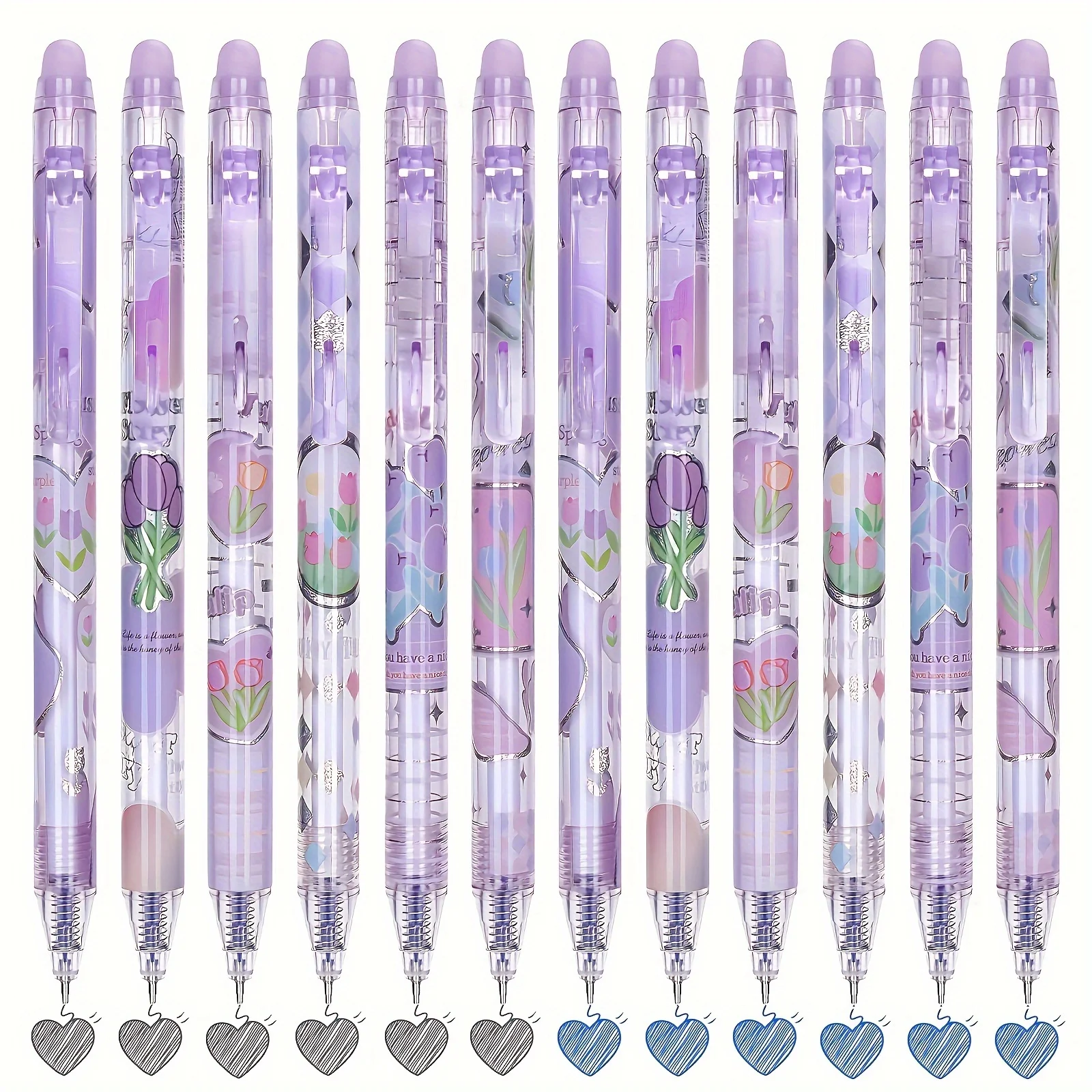 6pcs Cute Erasable Gel Pens, 0.5mm Fine Point, Smooth Writing, Blue Ink, No Smudge, Ideal for Planners & Office Supplies
6pcs Cute Erasable Gel Pens, 0.5mm Fine Point, Smooth Writing, Blue Ink, No Smudge, Ideal for Planners & Office Supplies