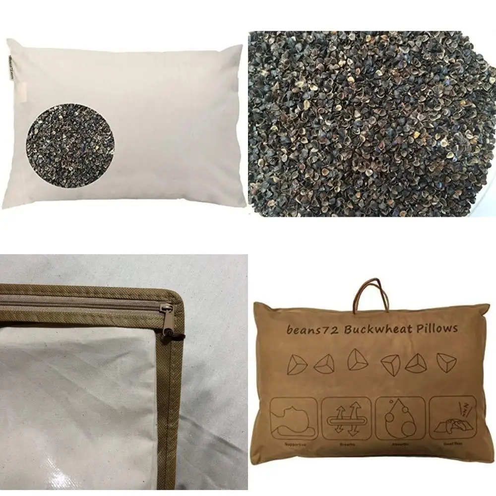 Queen Size Organic Buckwheat Pillow by Beans72, USA-Made (20x30 inches)
Queen Size Organic Buckwheat Pillow by Beans72, USA-Made (20x30 inches)