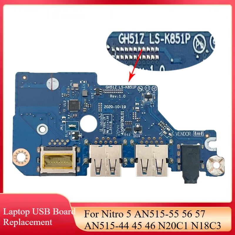 Новая USB-плата для ноутбука Nitro 5 AN515-55 AN515-56 AN515-57 AN515-44 45 46 N20C1 LS-J871P LS-J881P LS-J891P LS-K851P LS-L031P
Новая USB-плата для ноутбука Nitro 5 AN515-55 AN515-56 AN515-57 AN515-44 45 46 N20C1 LS-J871P LS-J881P LS-J891P LS-K851P LS-L031P