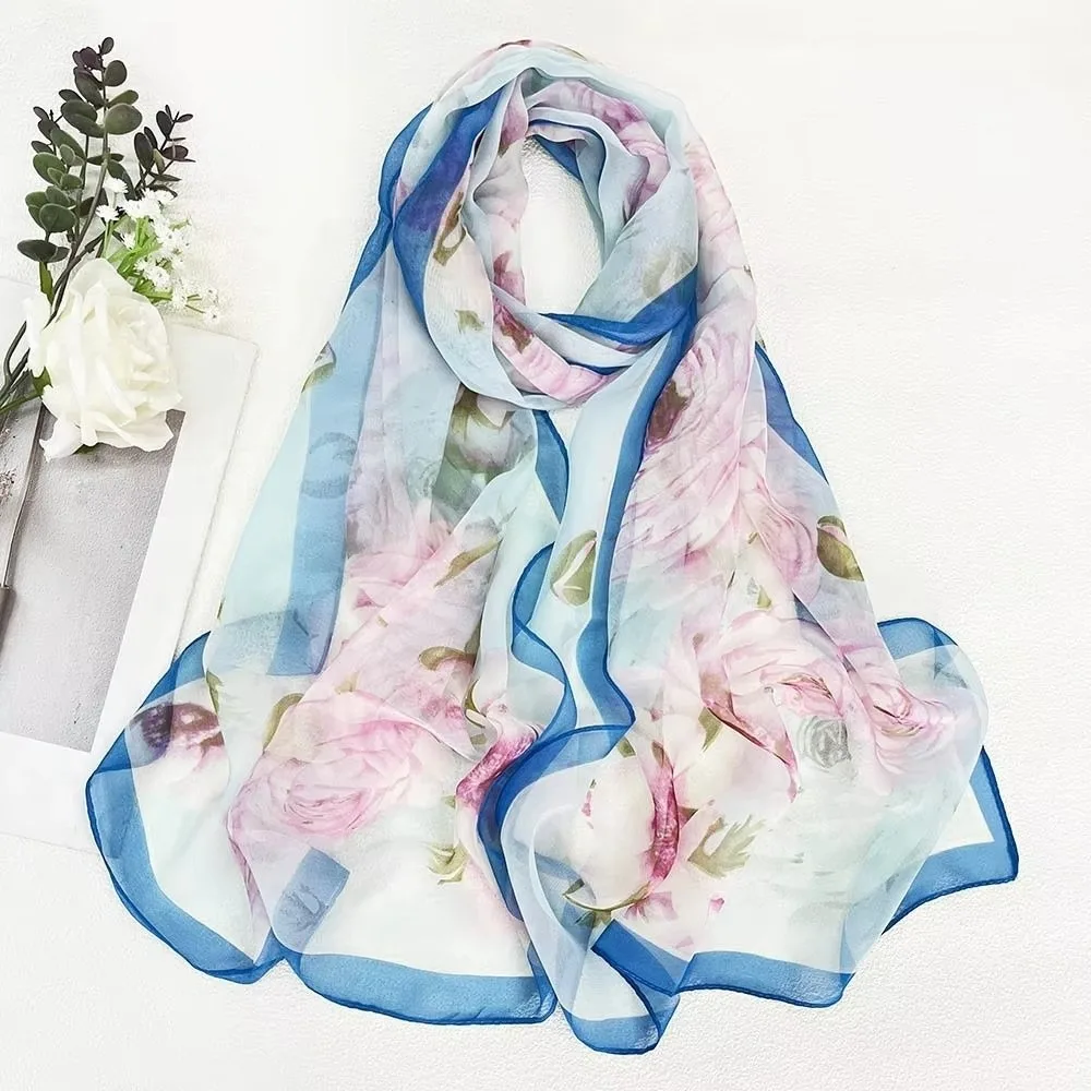 Flower Print Long Chiffon Scarf Sun Protection Breathable Shawl Wrap Thin Soft Lightweight Sun Protection Scarf for Casual Wear
Flower Print Long Chiffon Scarf Sun Protection Breathable Shawl Wrap Thin Soft Lightweight Sun Protection Scarf for Casual Wear