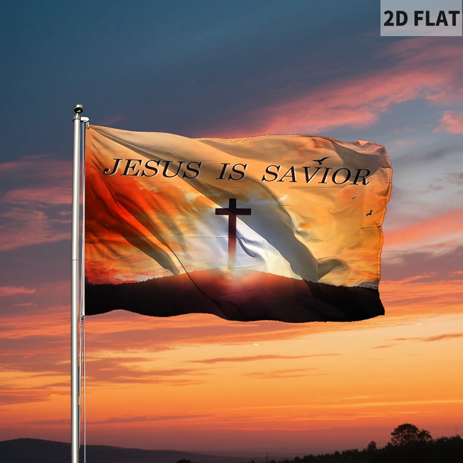 2D Flat Jesus is Savior Flag 3x5 Ft, Flags for Outside, Religious Cross Easter Decorations for Home
2D Flat Jesus is Savior Flag 3x5 Ft, Flags for Outside, Religious Cross Easter Decorations for Home