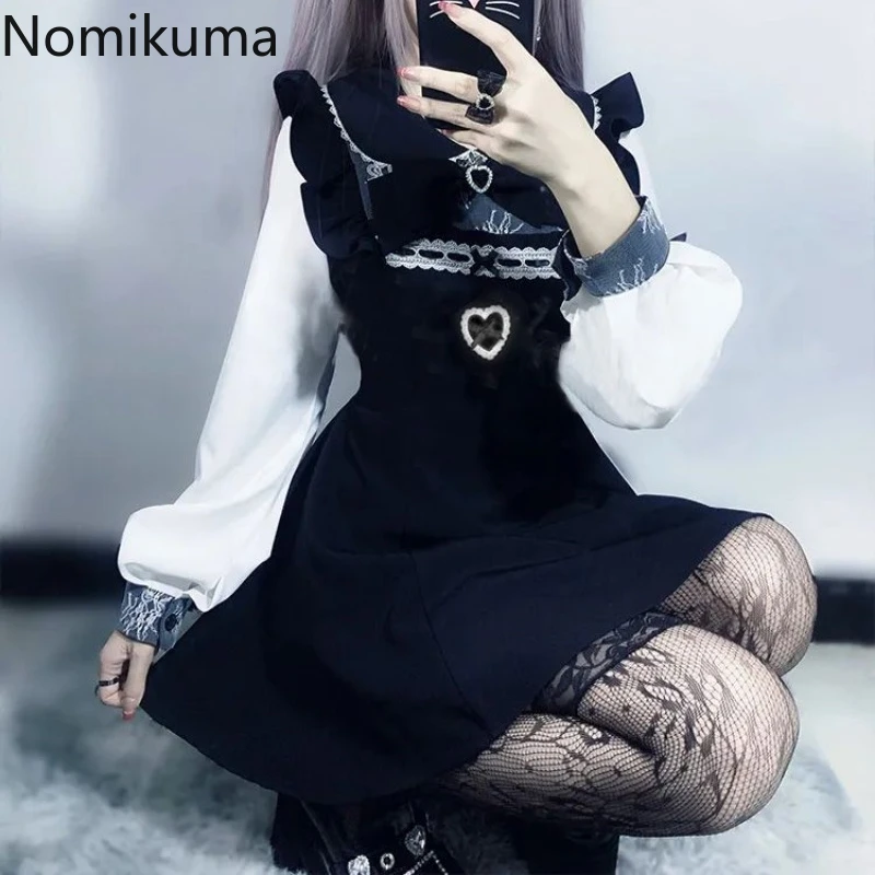 2 Piece Sets Womens Outfits Ruffles Bow Peter Pan Collar Bandage Fake Two Dress Slim Fit Shorts Suit Roupas Femme Fashion Set
2 Piece Sets Womens Outfits Ruffles Bow Peter Pan Collar Bandage Fake Two Dress Slim Fit Shorts Suit Roupas Femme Fashion Set