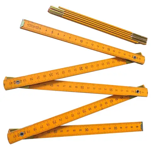 Wooden Foldable Ruler 1 Meter Wood Measuring Ruler For Carpenters Metric Scale Ruler Measuring Ruler Stick Wood Drawing Tools