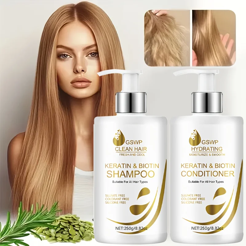 GSWP Keratin Biotin Shampoo & Conditioner, Large Size, Deep Moisturizing, Gentle Cleansing, Smooth & Silky,Lightweight.250g+250g
GSWP Keratin Biotin Shampoo & Conditioner, Large Size, Deep Moisturizing, Gentle Cleansing, Smooth & Silky,Lightweight.250g+250g