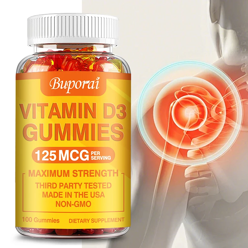 Vitamin D3 Gummies - Support Brain, Heart, Joint, Bone, Skin, Hair, Nail Health Antioxidant Support Immunity Boost, Non-GMO
Vitamin D3 Gummies - Support Brain, Heart, Joint, Bone, Skin, Hair, Nail Health Antioxidant Support Immunity Boost, Non-GMO