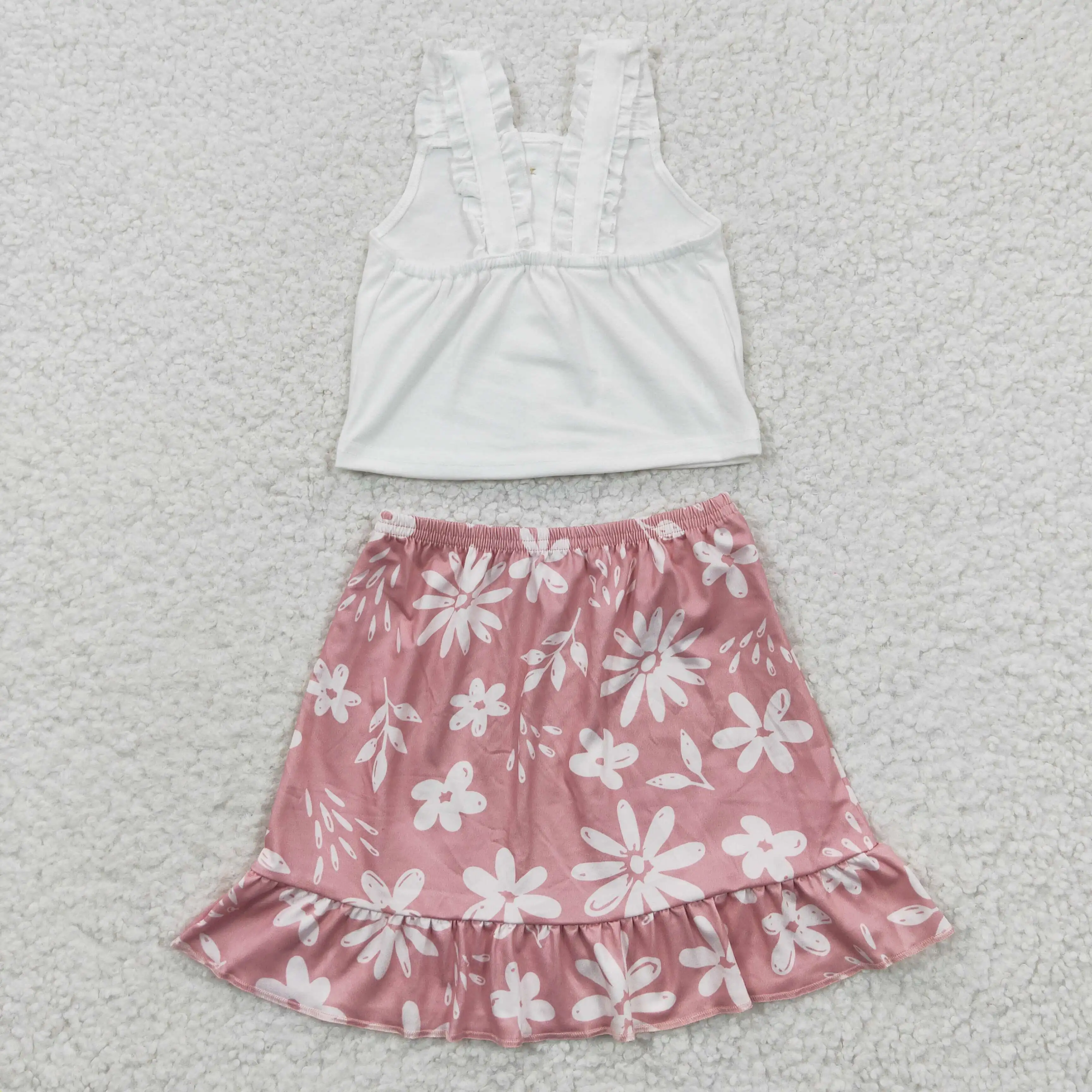 GSD0270 Toddler Girls Outfit Sets Short Sleeveless White Top With Skirt 2 Pieces Kids Summer Clothes
GSD0270 Toddler Girls Outfit Sets Short Sleeveless White Top With Skirt 2 Pieces Kids Summer Clothes